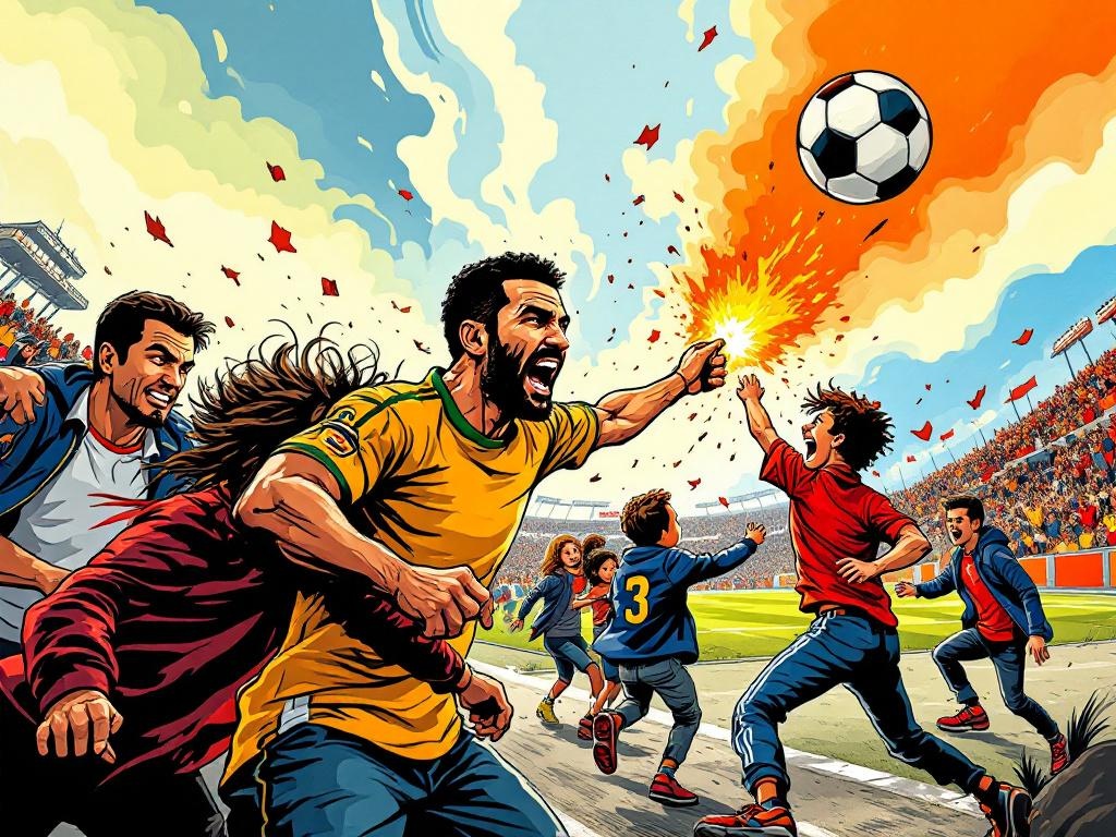 Voetballer en familie belaagd door racistische supporters na wedstrijd