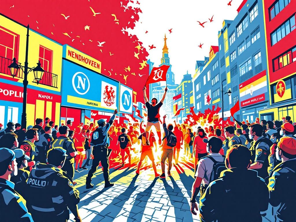 180 Napoli-supporters aangehouden in Eindhoven