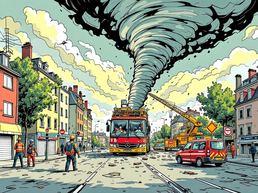 Minitornado veroorzaakt dodelijk ongeval en zware schade in Val-d'Oise